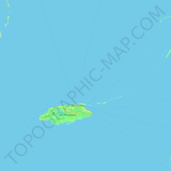 Mappa topografica New Providence, altitudine, rilievo
