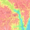 Mappa topografica Muritiba, altitudine, rilievo