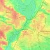 Mappa topografica Angers, altitudine, rilievo