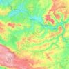 Mappa topografica Bath and North East Somerset, altitudine, rilievo