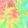 Mappa topografica Osini, altitudine, rilievo