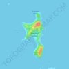 Mappa topografica Rotoroa Island, altitudine, rilievo