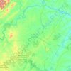 Mappa topografica Buckingham County, altitudine, rilievo