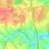Mappa topografica Aberford, altitudine, rilievo