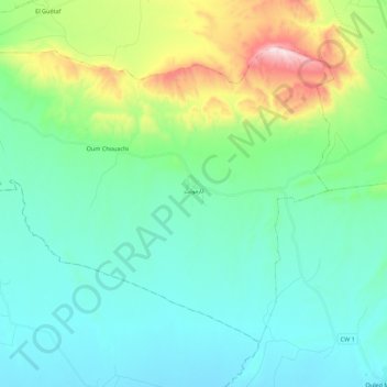 Mappa topografica Tarmount, altitudine, rilievo