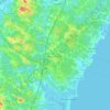 Mappa topografica North Hampton, altitudine, rilievo