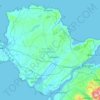 Mappa topografica Anglesey, altitudine, rilievo