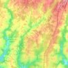 Mappa topografica Chalais, altitudine, rilievo