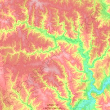 Mappa topografica Нердва, altitudine, rilievo
