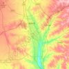 Mappa topografica 榆阳镇, altitudine, rilievo