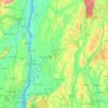 Mappa topografica Dutchess County, altitudine, rilievo