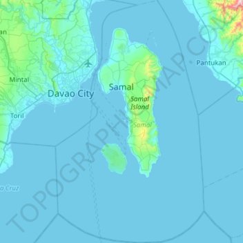 Mappa topografica Samal, altitudine, rilievo