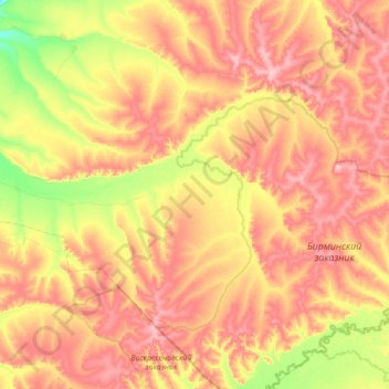 Mappa topografica Дмитриевский сельсовет, altitudine, rilievo