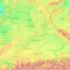 Mappa topografica Bavaria, altitudine, rilievo