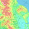 Mappa topografica North Yorkshire, altitudine, rilievo
