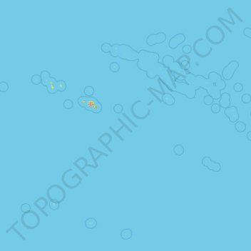 Mappa topografica Archipel des Tuamotu, altitudine, rilievo