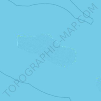 Mappa topografica Tahanea, altitudine, rilievo