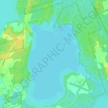 Mappa topografica Lake St. John, altitudine, rilievo