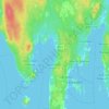 Mappa topografica East Green Harbour, altitudine, rilievo