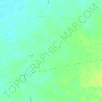 Mappa topografica Khal, altitudine, rilievo
