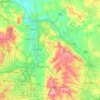Mappa topografica North Warwickshire, altitudine, rilievo