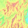 Mappa topografica Elko County, altitudine, rilievo