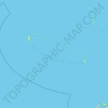 Mappa topografica Kaukura, altitudine, rilievo