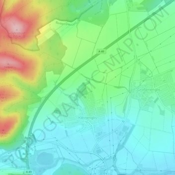Mappa topografica Kleinenglis, altitudine, rilievo