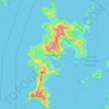 Mappa topografica Komodo, altitudine, rilievo