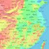 Mappa topografica 长江, altitudine, rilievo