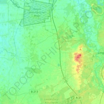 Mappa topografica 49835, altitudine, rilievo