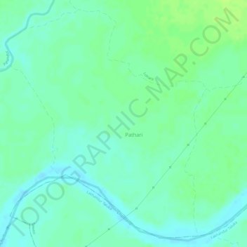 Mappa topografica Pathari, altitudine, rilievo