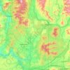 Mappa topografica Kalispel Reservation, altitudine, rilievo