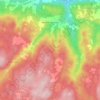 Mappa topografica Warwick Mountain, altitudine, rilievo
