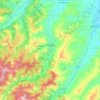 Mappa topografica Predappio, altitudine, rilievo