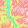 Mappa topografica Jacas Grande, altitudine, rilievo