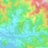Mappa topografica Casarza Ligure, altitudine, rilievo