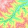 Mappa topografica 杂谷脑镇, altitudine, rilievo
