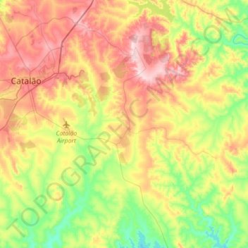 Mappa topografica Ouvidor, altitudine, rilievo
