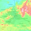 Mappa topografica Upata, altitudine, rilievo