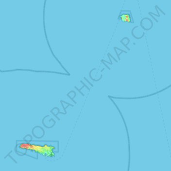 Mappa topografica Lampedusa e Linosa, altitudine, rilievo