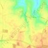 Mappa topografica Yelling, altitudine, rilievo
