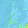 Mappa topografica Noord-Holland, altitudine, rilievo