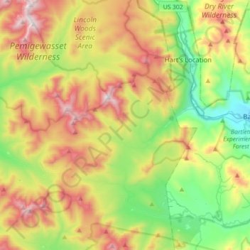 Mappa topografica Livermore, altitudine, rilievo
