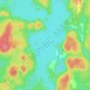 Mappa topografica Twelve Mile Lake, altitudine, rilievo