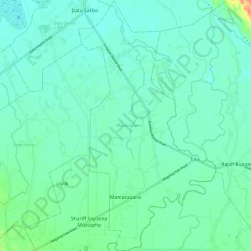 Mappa topografica Mamasapano, altitudine, rilievo