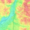 Mappa topografica Grand Rapids, altitudine, rilievo