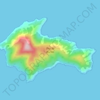 Mappa topografica Ilha de Búzios, altitudine, rilievo