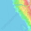 Mappa topografica Rovigno, altitudine, rilievo