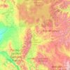 Mappa topografica Teton County, altitudine, rilievo